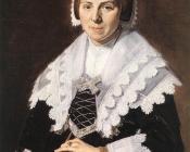 弗朗斯 哈尔斯 : Portrait Of A Woman Holding A Fan